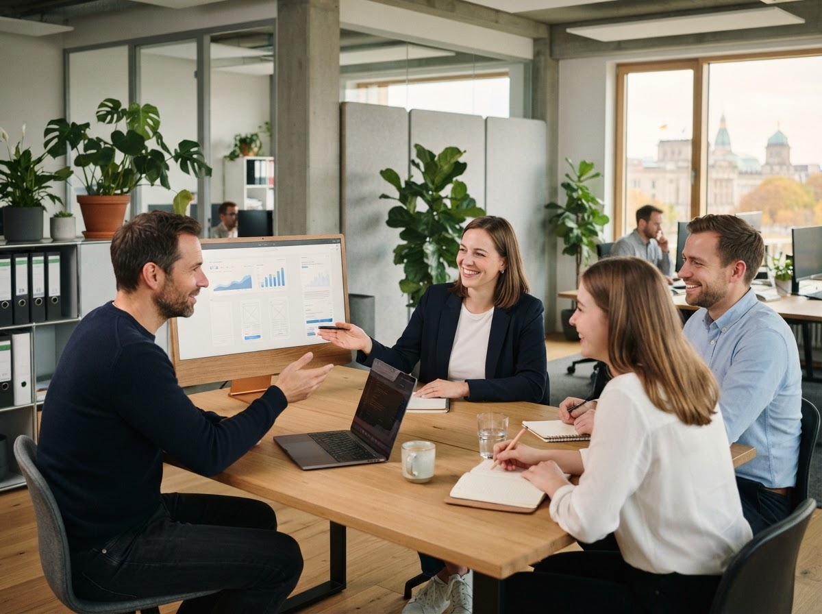 Bison Web Team bei der Entwicklung der Analyseplattform